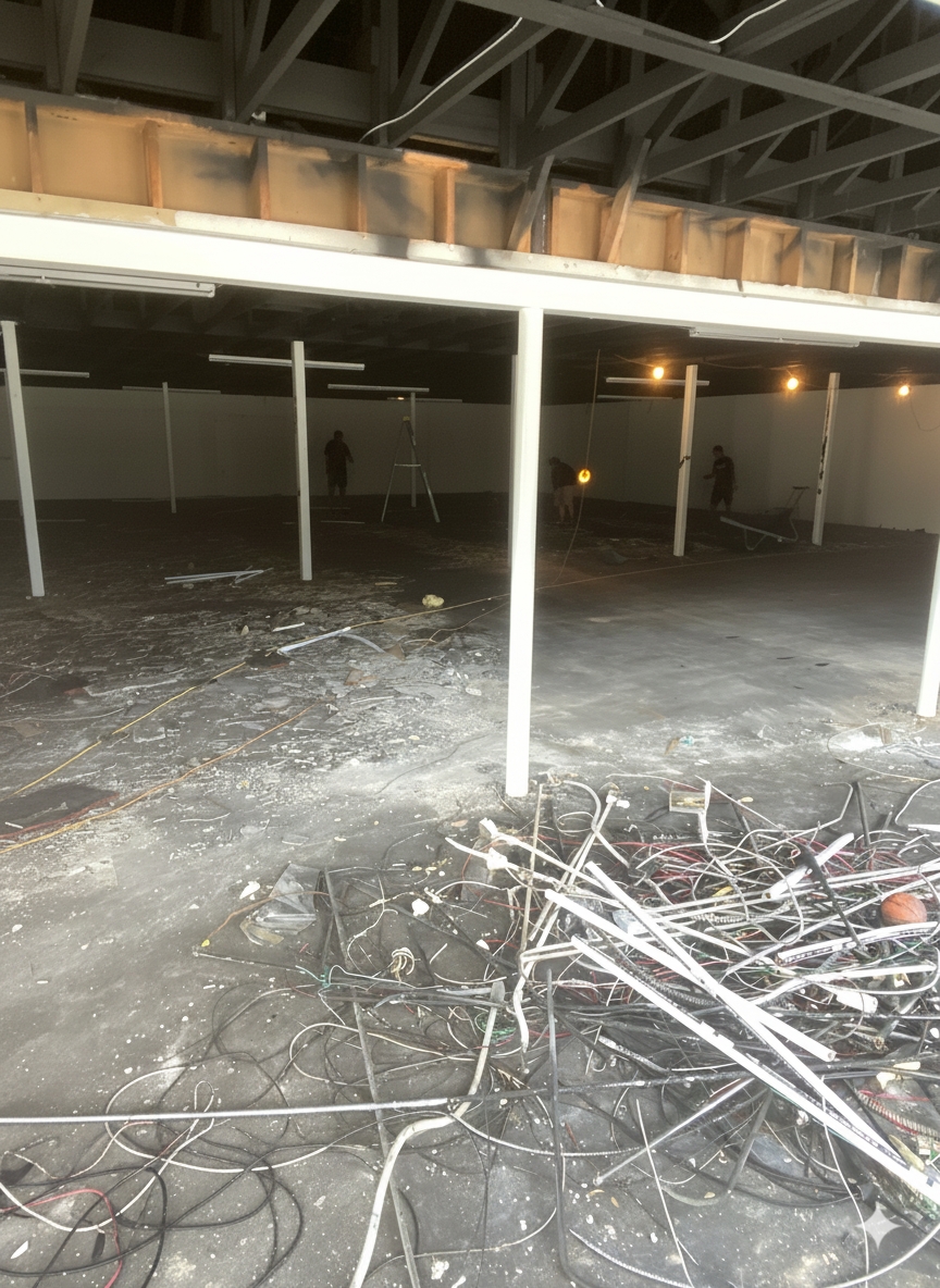 Interior junk removal and debris cleanup