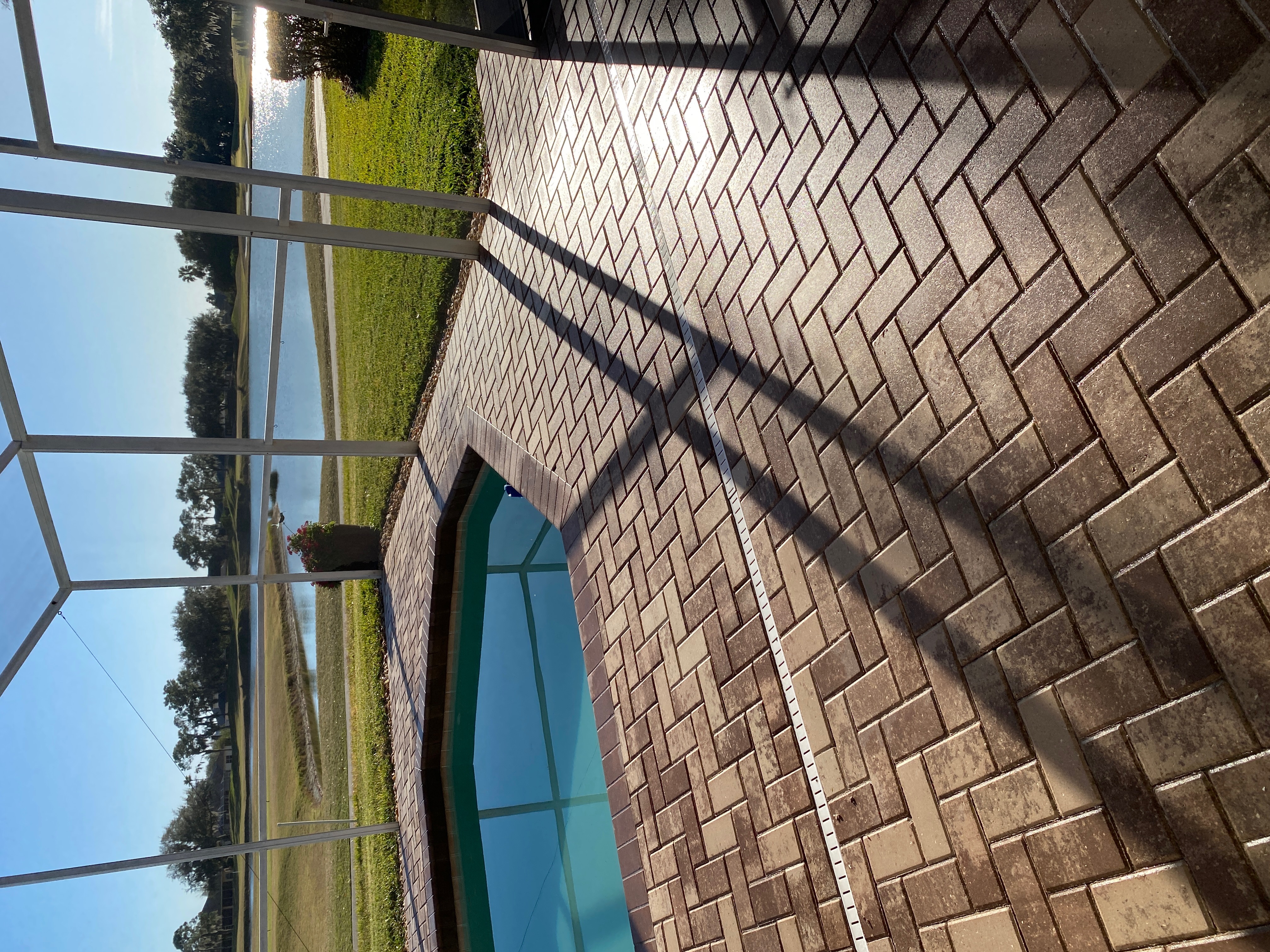 Sealed paver pool deck